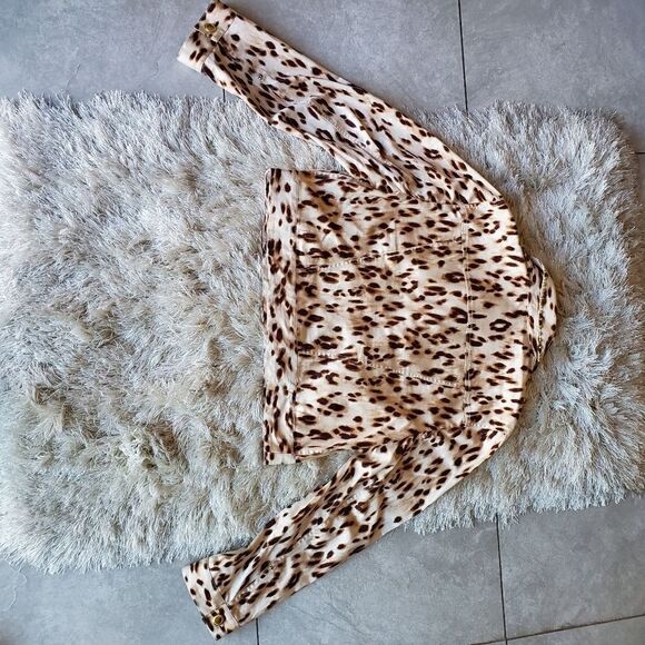 Women's CHICOS  Cheetah Print Jacket Size 2 - Picture 3 of 8